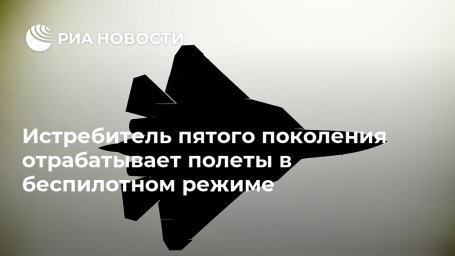 Истребитель пятого поколения отрабатывает полеты в беспилотном режиме
